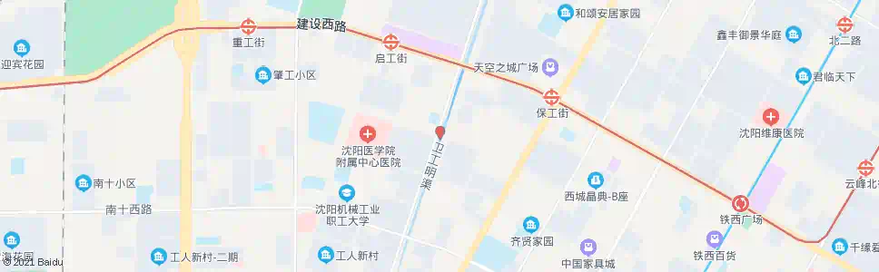 沈阳南七路卫工街_公交站地图_沈阳公交_妙搜公交查询2025