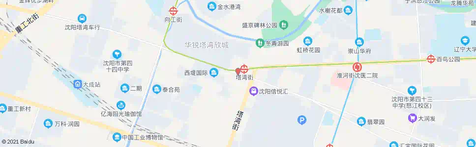 沈阳中海寰宇天下塔湾西_公交站地图_沈阳公交_妙搜公交查询2025