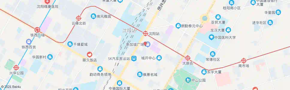 沈阳南一马路_公交站地图_沈阳公交_妙搜公交查询2025