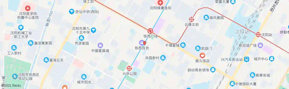 沈阳轻工市场西门_公交站地图_沈阳公交_妙搜公交查询2025