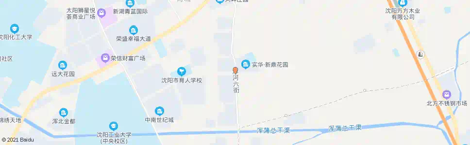 沈阳浑河六街开发十八号路_公交站地图_沈阳公交_妙搜公交查询2025