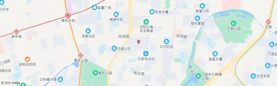 沈阳五爱市场北_公交站地图_沈阳公交_妙搜公交查询2025