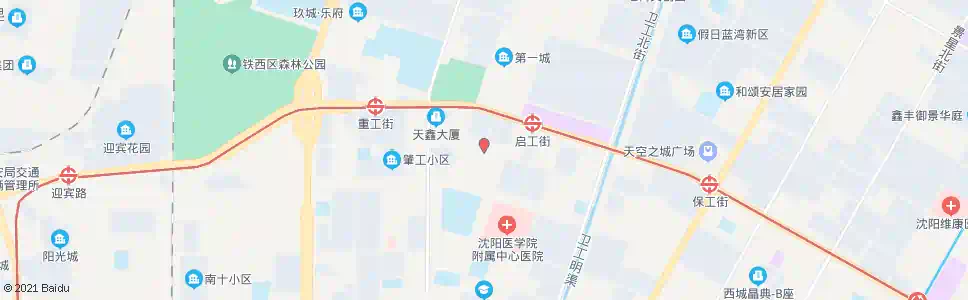 沈阳南六路启西巷_公交站地图_沈阳公交_妙搜公交查询2025