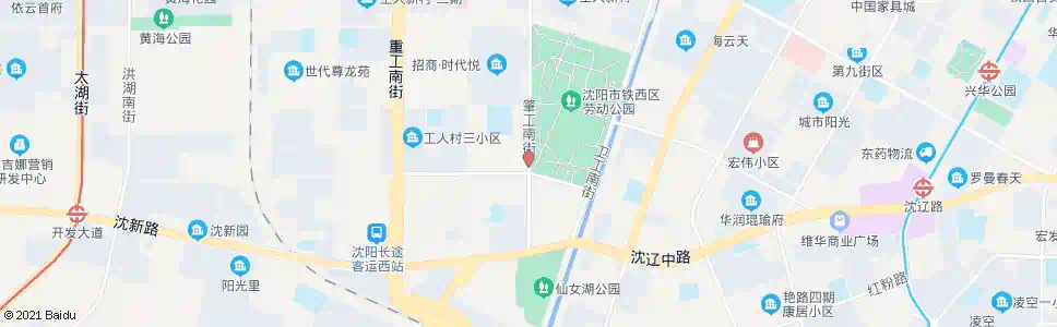 沈阳劳动公园西_公交站地图_沈阳公交_妙搜公交查询2025