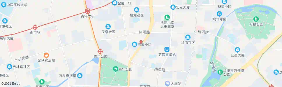 沈阳五爱市场西区_公交站地图_沈阳公交_妙搜公交查询2025