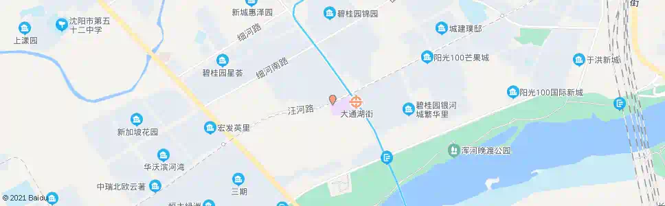 沈阳汪河路大通湖街_公交站地图_沈阳公交_妙搜公交查询2025