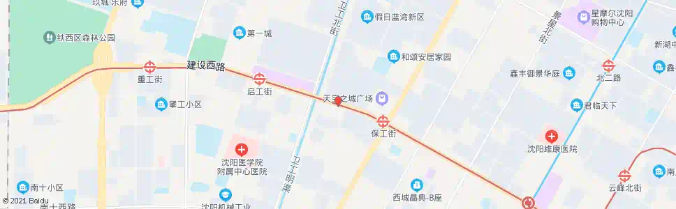 沈阳建设大路卫工街_公交站地图_沈阳公交_妙搜公交查询2025