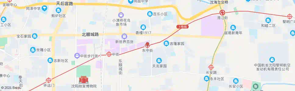 沈阳东中街站_公交站地图_沈阳公交_妙搜公交查询2025