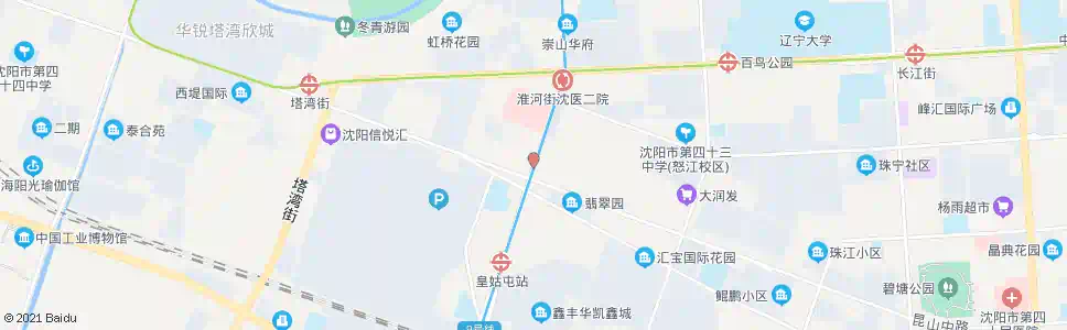 沈阳淮河街昆山路_公交站地图_沈阳公交_妙搜公交查询2025