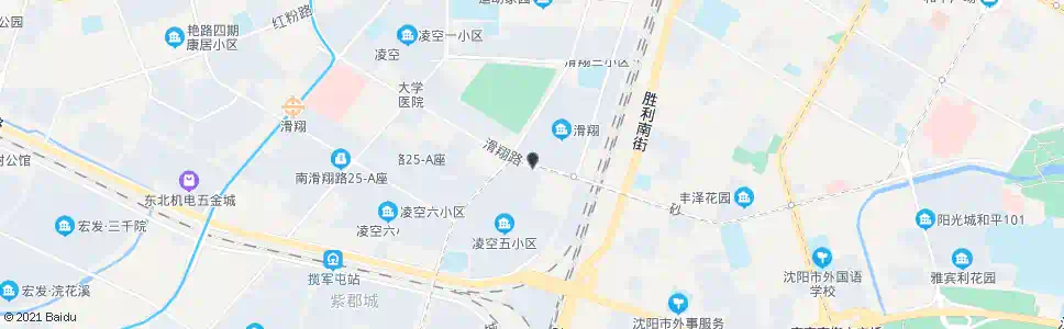 沈阳凌空二街滑翔路_公交站地图_沈阳公交_妙搜公交查询2025