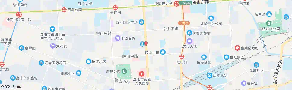 沈阳黄河大街巴山路_公交站地图_沈阳公交_妙搜公交查询2025