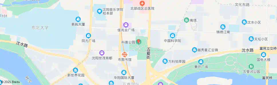 沈阳科普公园_公交站地图_沈阳公交_妙搜公交查询2025