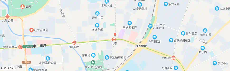 沈阳鸭绿江街崇山路_公交站地图_沈阳公交_妙搜公交查询2025