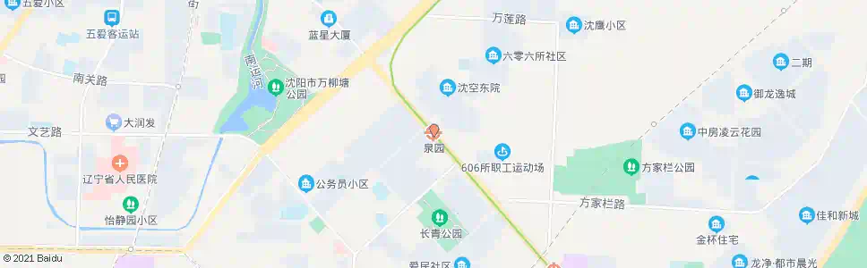 沈阳长青街泉园一路_公交站地图_沈阳公交_妙搜公交查询2025