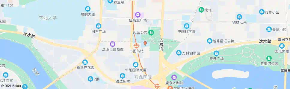 沈阳省图书馆_公交站地图_沈阳公交_妙搜公交查询2025