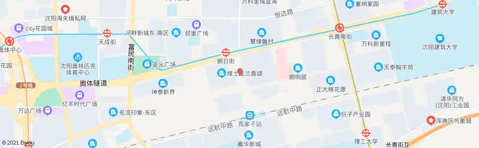 沈阳南堤路朗日街_公交站地图_沈阳公交_妙搜公交查询2025