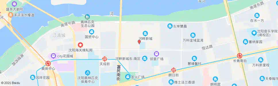 沈阳朗云街南堤路_公交站地图_沈阳公交_妙搜公交查询2025
