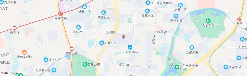沈阳五爱市场_公交站地图_沈阳公交_妙搜公交查询2025