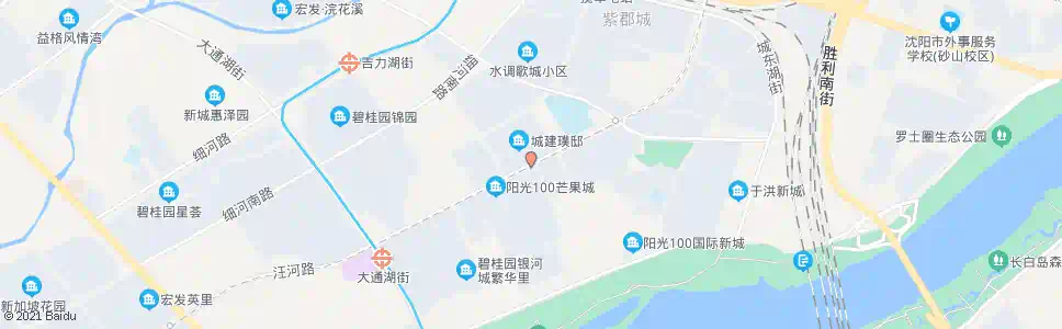 沈阳汪河路吉力湖街西_公交站地图_沈阳公交_妙搜公交查询2025