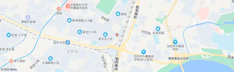 沈阳凌空一街揽军路_公交站地图_沈阳公交_妙搜公交查询2025