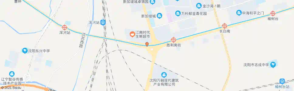 沈阳浑南西路胜利大街_公交站地图_沈阳公交_妙搜公交查询2025