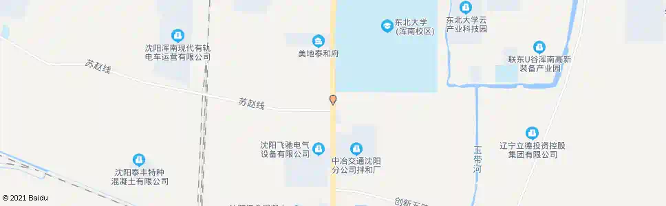 沈阳毡占路口_公交站地图_沈阳公交_妙搜公交查询2025