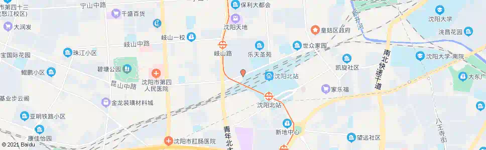 沈阳昆山路北陵大街_公交站地图_沈阳公交_妙搜公交查询2025