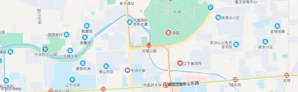 沈阳北陵公园_公交站地图_沈阳公交_妙搜公交查询2025