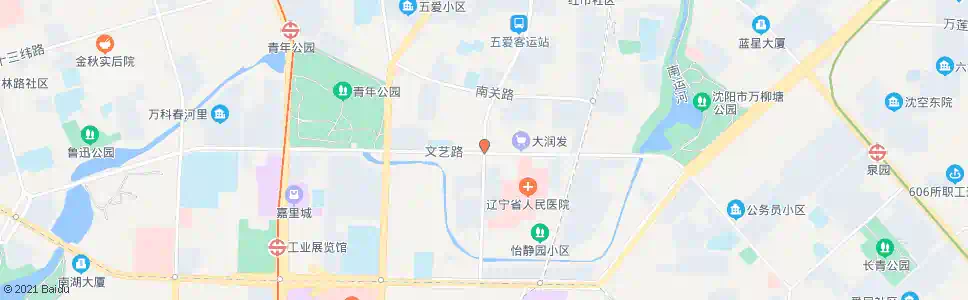 沈阳小南街文艺路_公交站地图_沈阳公交_妙搜公交查询2025