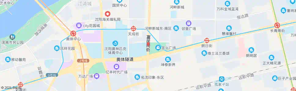 沈阳富民街浑南五东路_公交站地图_沈阳公交_妙搜公交查询2025