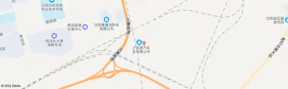 沈阳沈北路鸭绿江北街_公交站地图_沈阳公交_妙搜公交查询2025