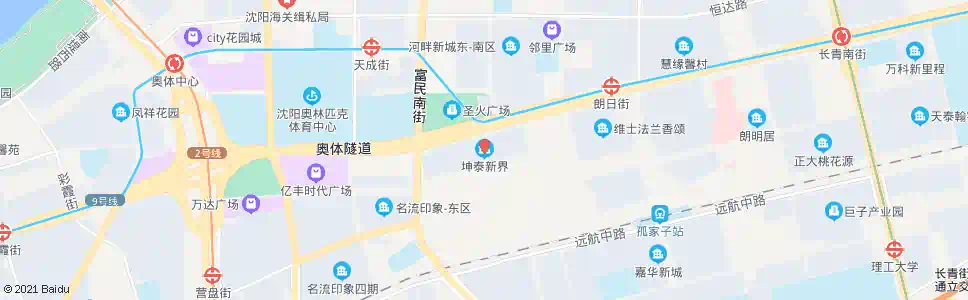 沈阳坤泰新界_公交站地图_沈阳公交_妙搜公交查询2025