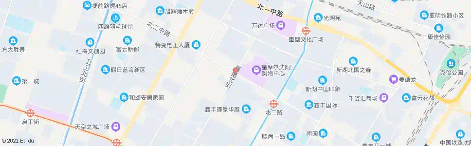 沈阳北二路景星街_公交站地图_沈阳公交_妙搜公交查询2025