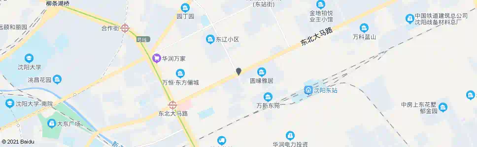 沈阳东北大马路明堂街_公交站地图_沈阳公交_妙搜公交查询2025