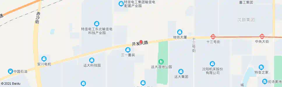 沈阳开发大道十五号街_公交站地图_沈阳公交_妙搜公交查询2025