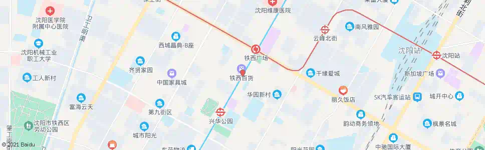 沈阳铁西百货_公交站地图_沈阳公交_妙搜公交查询2025