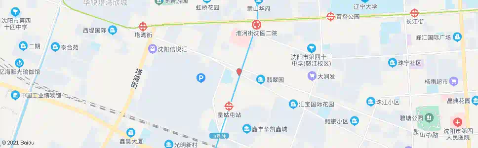 沈阳淮河街华山路_公交站地图_沈阳公交_妙搜公交查询2025