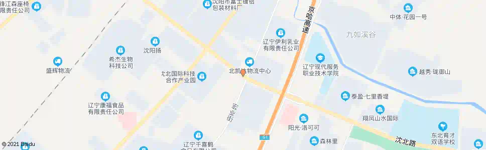 沈阳沈北路宏业街_公交站地图_沈阳公交_妙搜公交查询2025