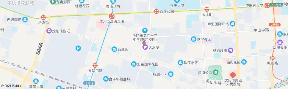 沈阳岐山路怒江街_公交站地图_沈阳公交_妙搜公交查询2025