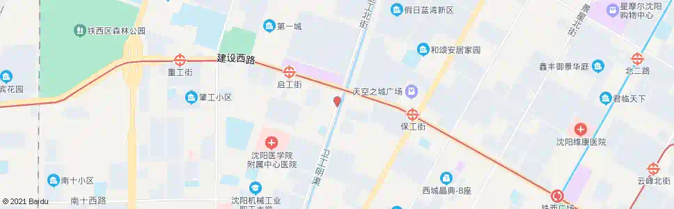 沈阳卫工街建设大路_公交站地图_沈阳公交_妙搜公交查询2025