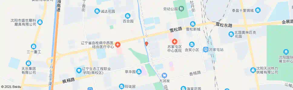 沈阳雪松路迎春街(公园商场)_公交站地图_沈阳公交_妙搜公交查询2025