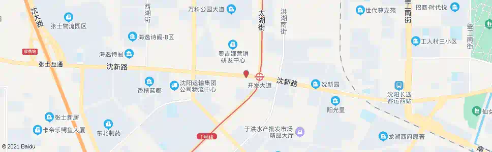 沈阳沈新路开发大路_公交站地图_沈阳公交_妙搜公交查询2025
