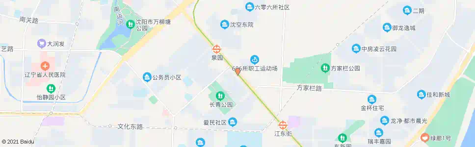 沈阳长青街泉园三路_公交站地图_沈阳公交_妙搜公交查询2025