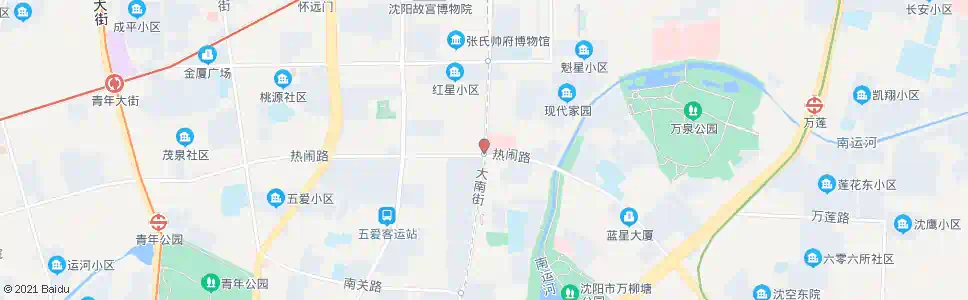 沈阳热闹路大南街_公交站地图_沈阳公交_妙搜公交查询2025