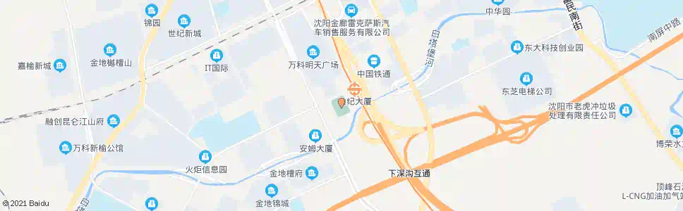 沈阳21世纪广场_公交站地图_沈阳公交_妙搜公交查询2025