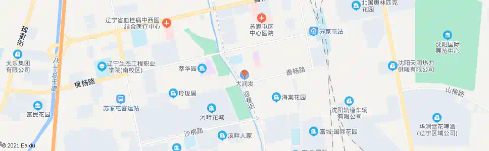 沈阳大润发超市苏家屯店_公交站地图_沈阳公交_妙搜公交查询2025