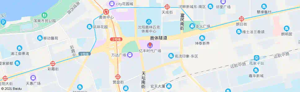 沈阳亿丰时代广场_公交站地图_沈阳公交_妙搜公交查询2025