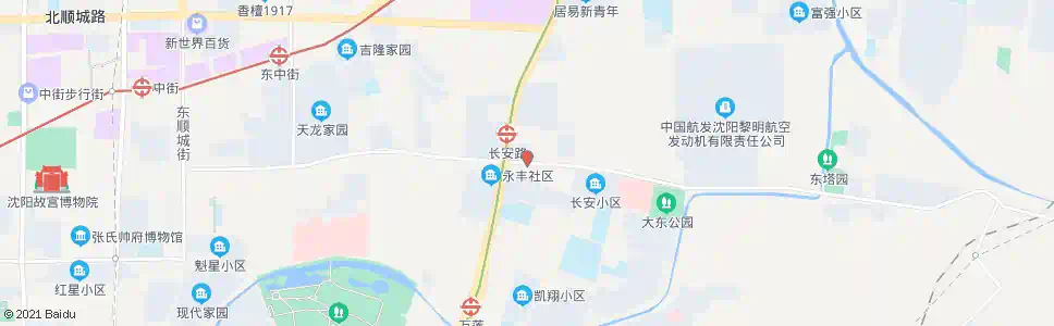 沈阳长安路滂江街_公交站地图_沈阳公交_妙搜公交查询2025