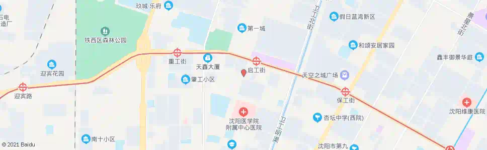 沈阳启工街南六路_公交站地图_沈阳公交_妙搜公交查询2025