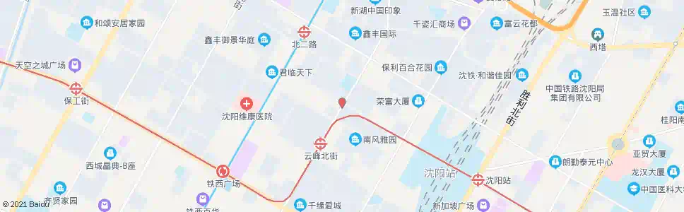 沈阳云峰街北三路_公交站地图_沈阳公交_妙搜公交查询2025